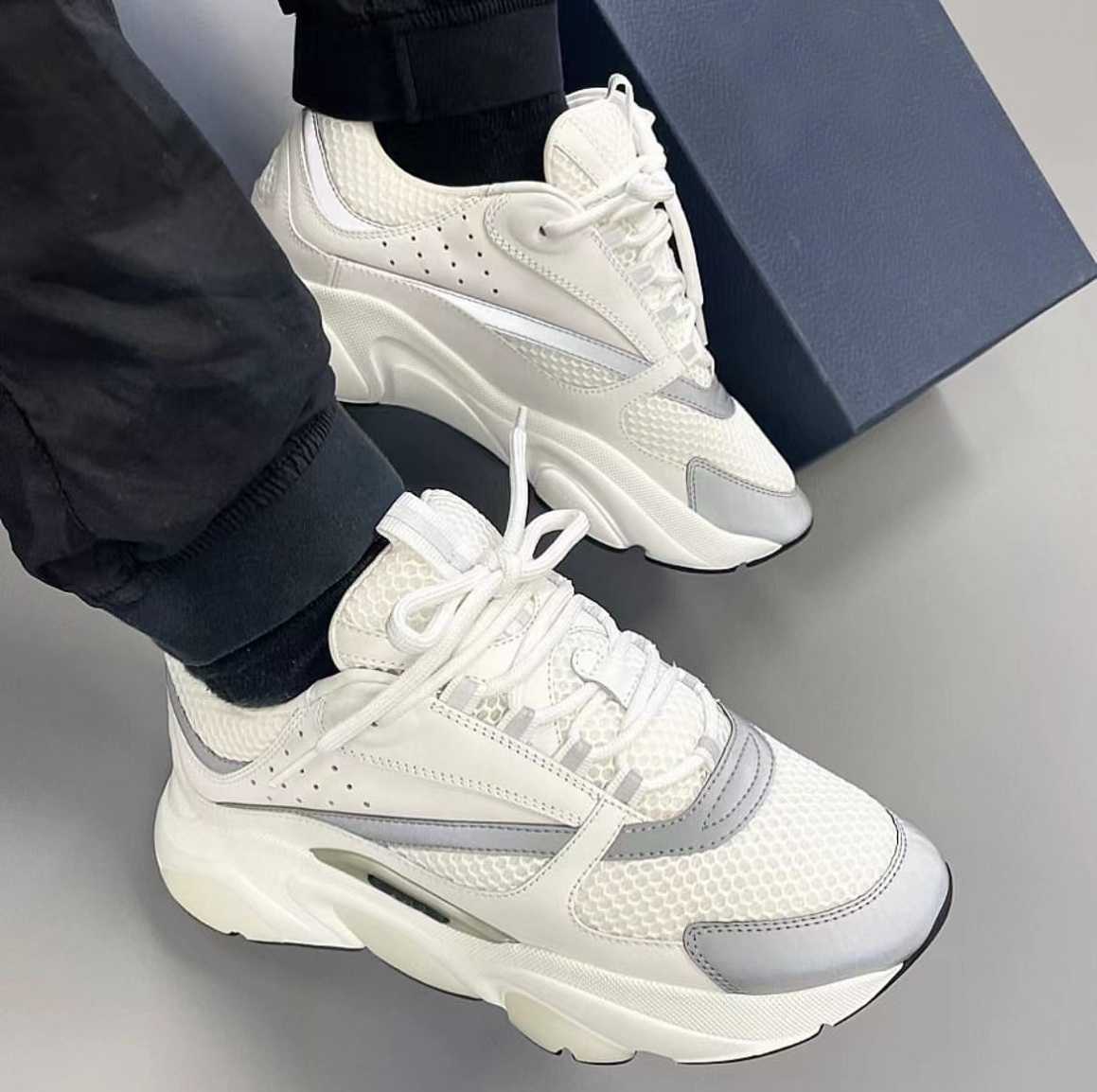 

B22S Reflective Sneakers Shoes Men Mesh Skateboard Walking Outdoor Sports EU47