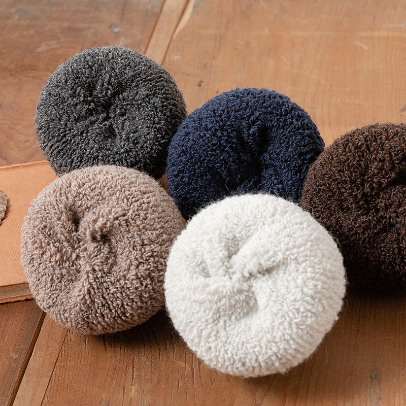 

Wool socks Men's autumn and winter warm towel Thickened plush extra thick elderly loose terry outdoor medium tube