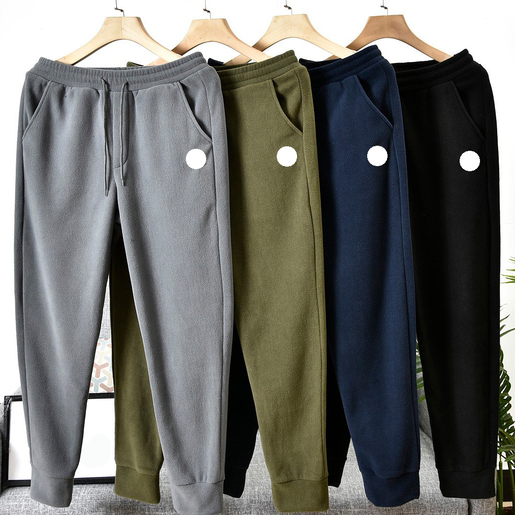

Maya Designer Men's Pants Embroidered Badge Winter Warm cargo pans Sports joggers sweatpants size /L/XL/XXL, Black