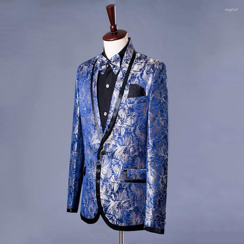 

Men' Suits 2022 Men' Contrasting Color Jacquard Suit Host Performance Blazer Studio Pography Bridegroom Wedding, Picture color