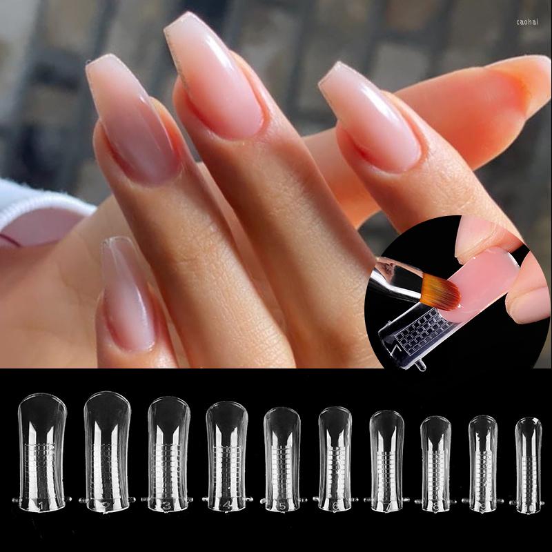

False Nails 60Pcs/Bag Extension Nail Tips French Clear Acrylic Full Cover Sculpted Quick Finger Mold Manicures Tool Set, Special offer