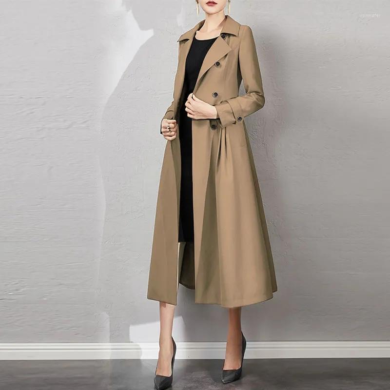 

Women's Trench Coats Khaki Windbreaker Coat Women's 2022 Autumn Medium And Long