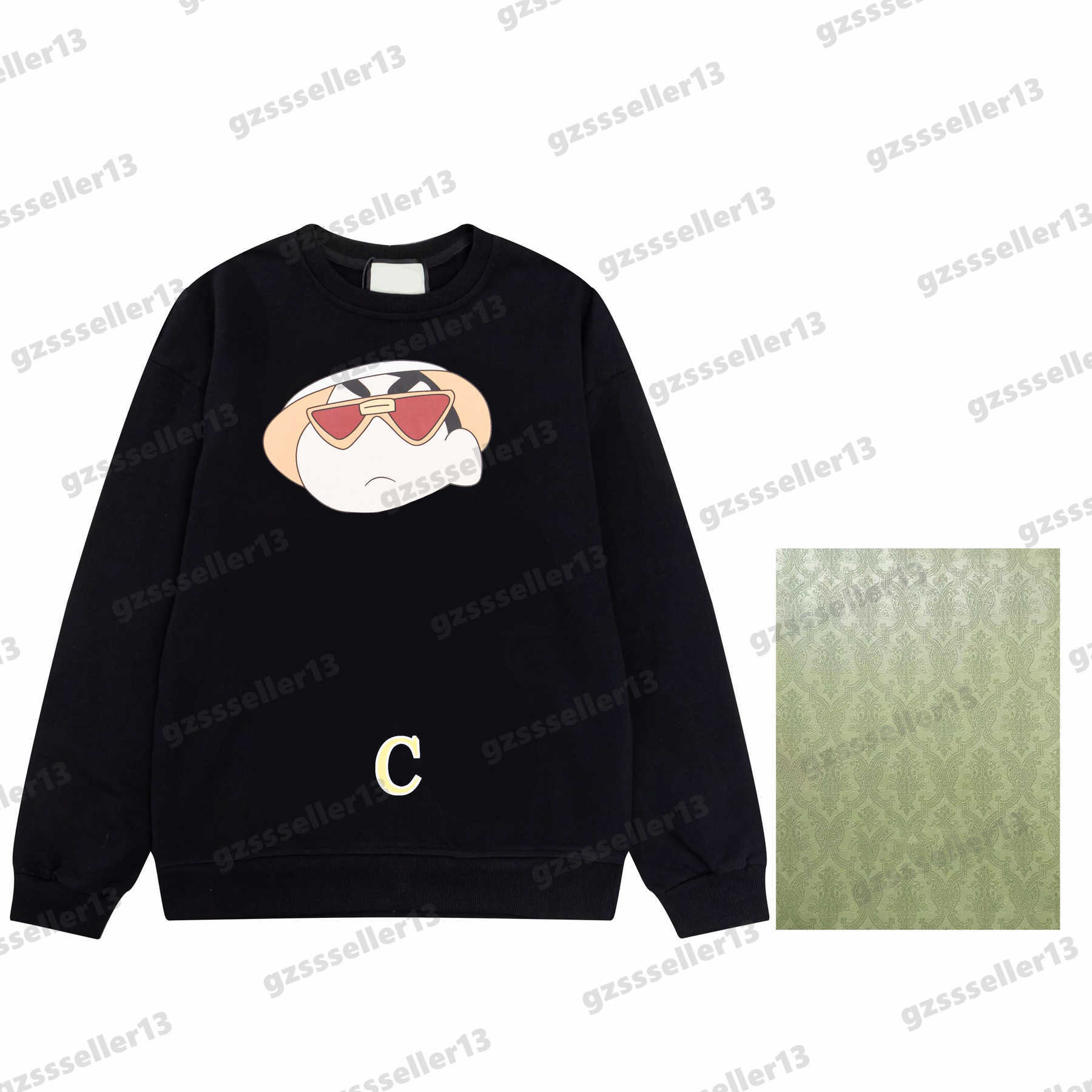 

Designer Womens Sweatshirt GU Jumper Unisex Cartoon Print Fashion Letter Logo Hoodies Brand Autumn Cotton Loose-fitting Sweatshirts 2 Colors 0912