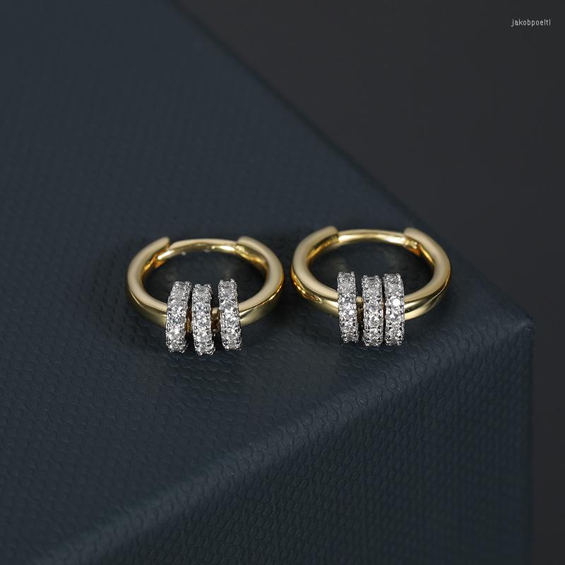 

Hoop Earrings Multi Circle Small Gold Color Zircon Engagement Party Jewelry Dangle Gifts ZK30