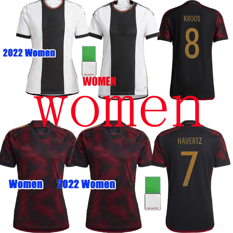 

2022 2023 #19 SANE Soccer Jersey 22 23 #6 KIMMICH #7 HAVERTZ #8 WERNER Shirt #10 REUS #13 BRANDTBRANDT women Football Uniform, White