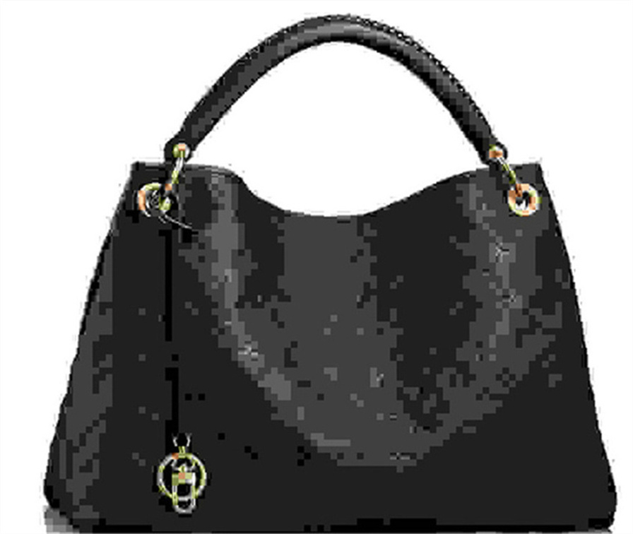 

Designer handbag Women's luxury handbag Leather handbag Fashion shoulder bag Solid color large capacity high-quality shopping bag Practical mother, Black