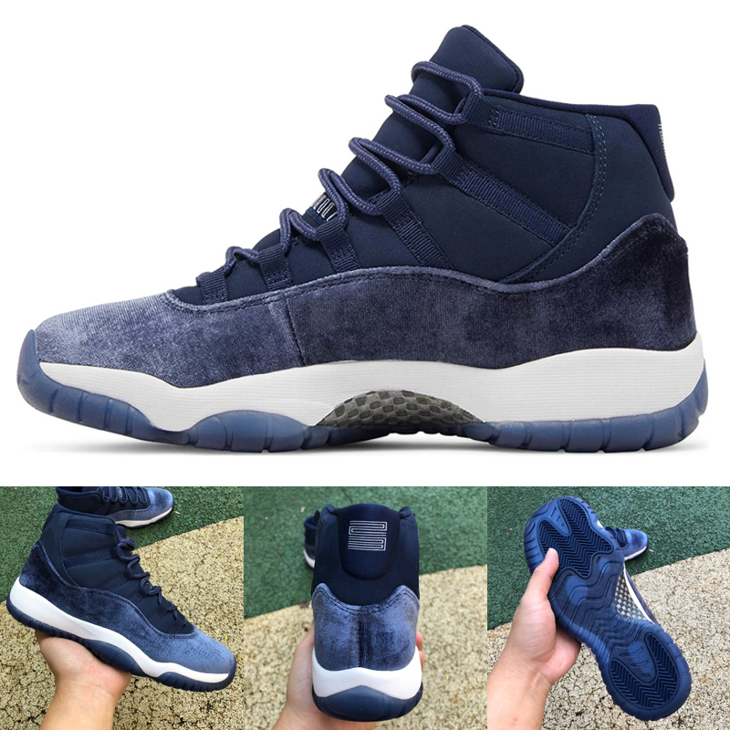 

Basketball Shoes Jumpman 11 Velvet Midnight Navy High Cut Suede Spaces Jams 11S Xi 23 Hyper Royal Gym Red Cool Grey Sports Sneakers Trainers Shoe Size 36-47, As photo 14