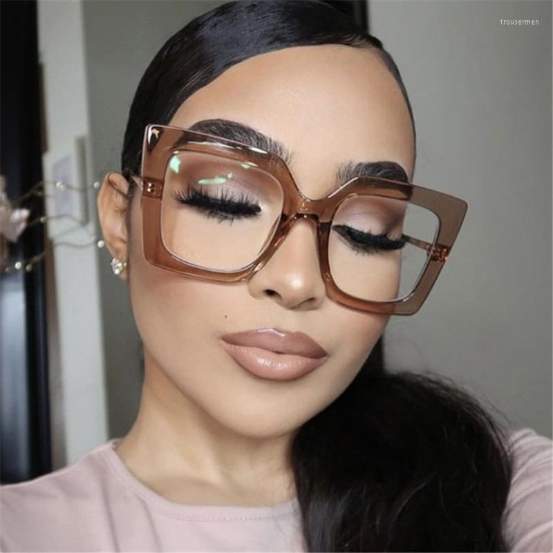 

Sunglasses Fashion Square Eyeglasses Optical Anti-blue Glasses Frame Eyewear Female Spectacles Vintage Oversized AccessoriesSunglasses