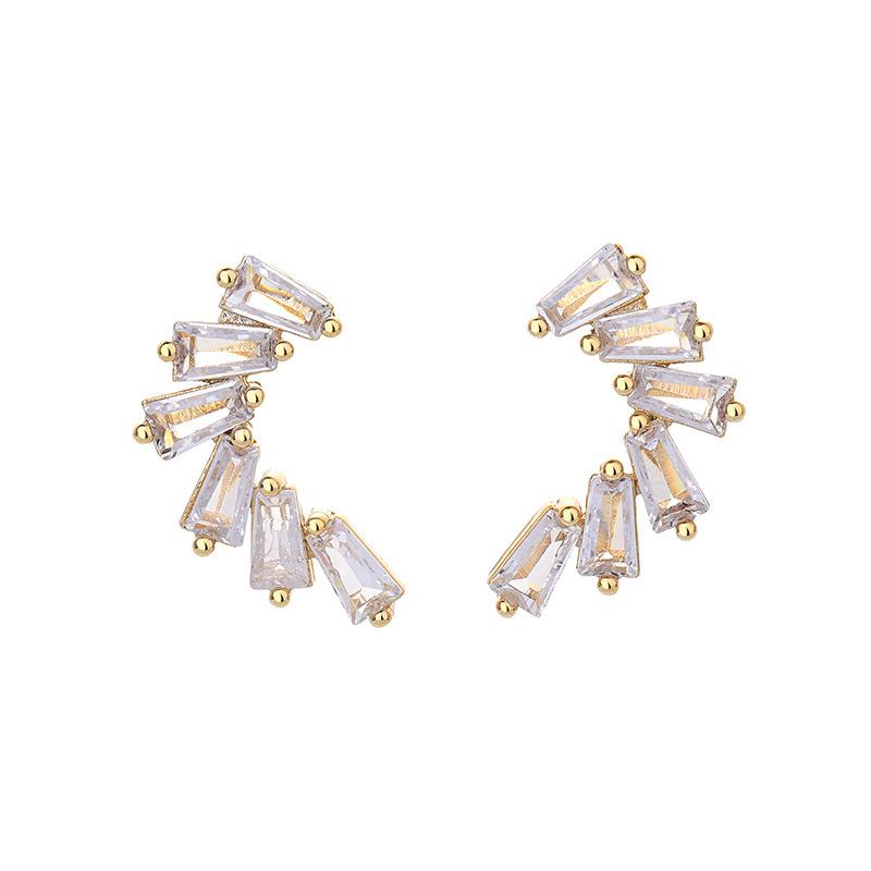 

Fashion studs Casual Baroqu Fabric Earrings jewelry for womens Silver Needle Daily Temperamen