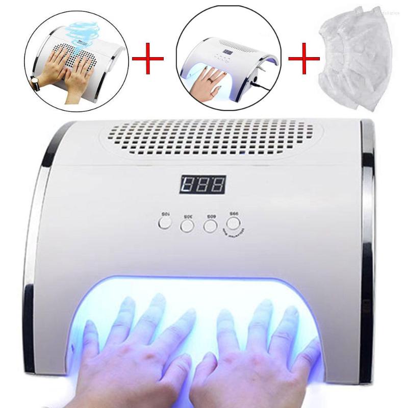 

Nail Dryers 3-IN-1 Lamp With Auto Sensor Dryer Powerful Dust Collector Cleaner 80W Family Private Salon Manicure, 2 in 1 nail dryer