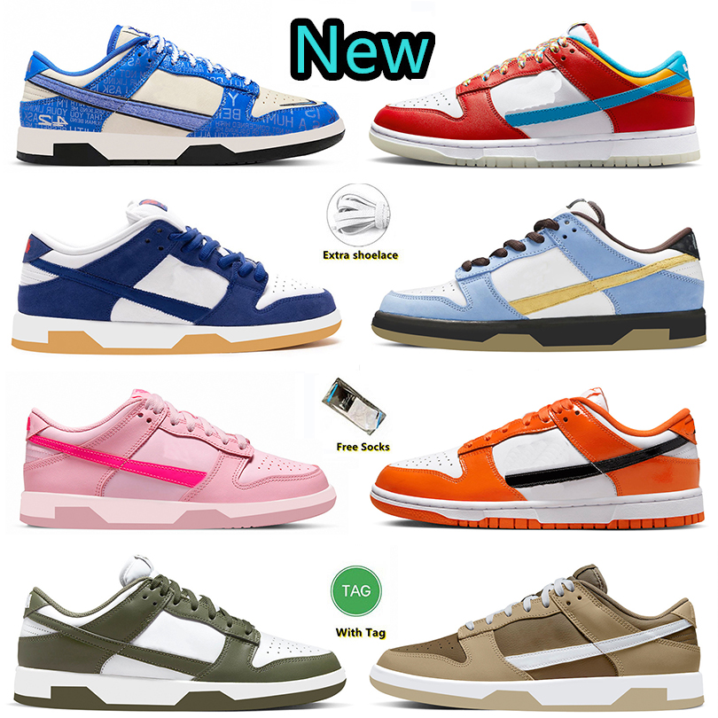 

Designer Outdoor Shoes low LA Dodgers Low Triple Pink Fruity Lilac Pebbles Homer Simpson Jackie Robinson Medium Olive Safety Orange Trainer Sneakers for Men Women, Item#4
