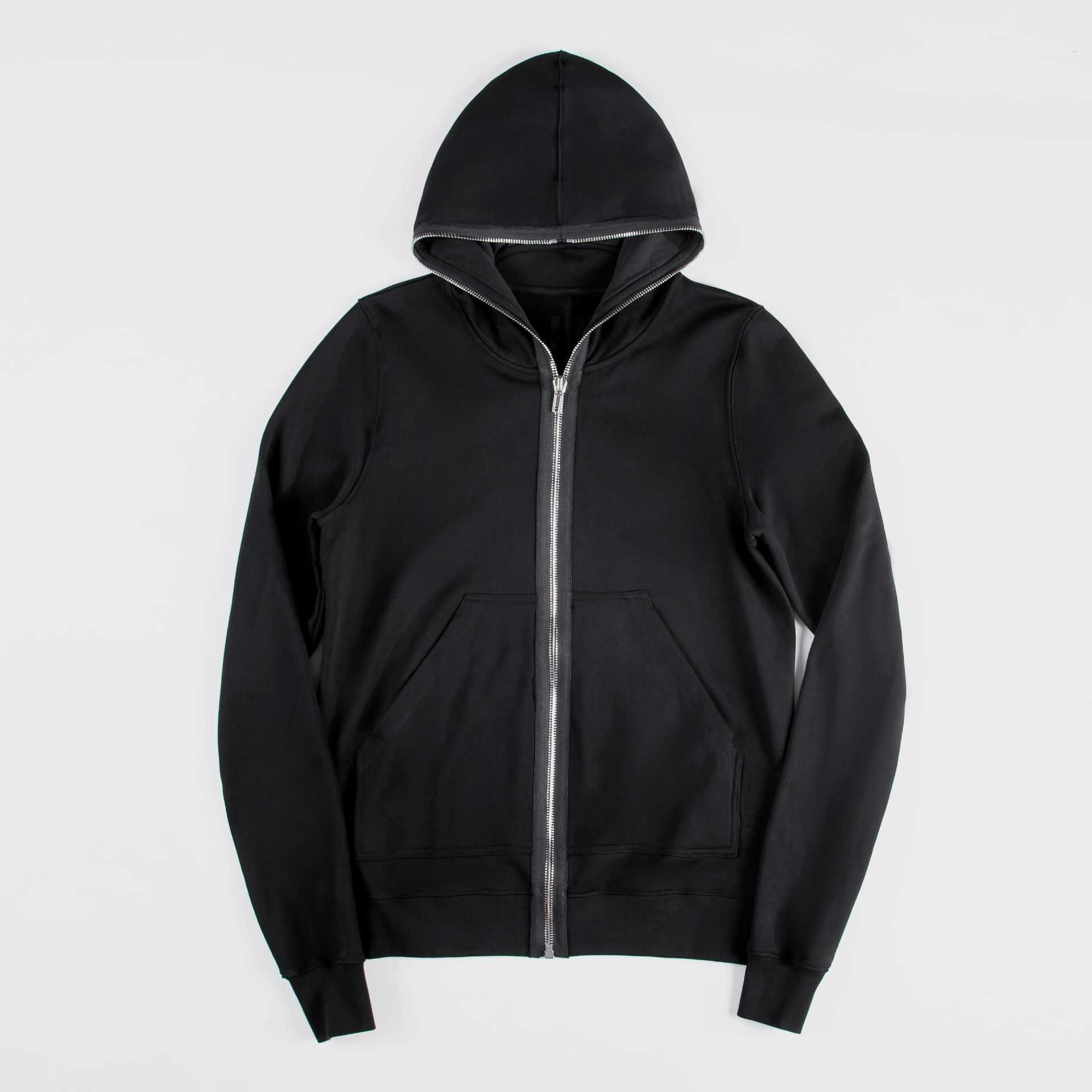 Sweats à capuche masculine Rick 2022 High Street Classic Ro Owens Long Zip to Top Dark Sunched Cardigan Veste pour homme Spring Sweater Woman Vêt