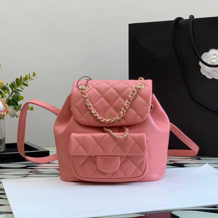 

Backpack Style Original Quality Fashion Designer Women Duma Mini Backpacks Luxury Sheepskin Backpack Diamond Lattice Shoulder Bags With Box C072