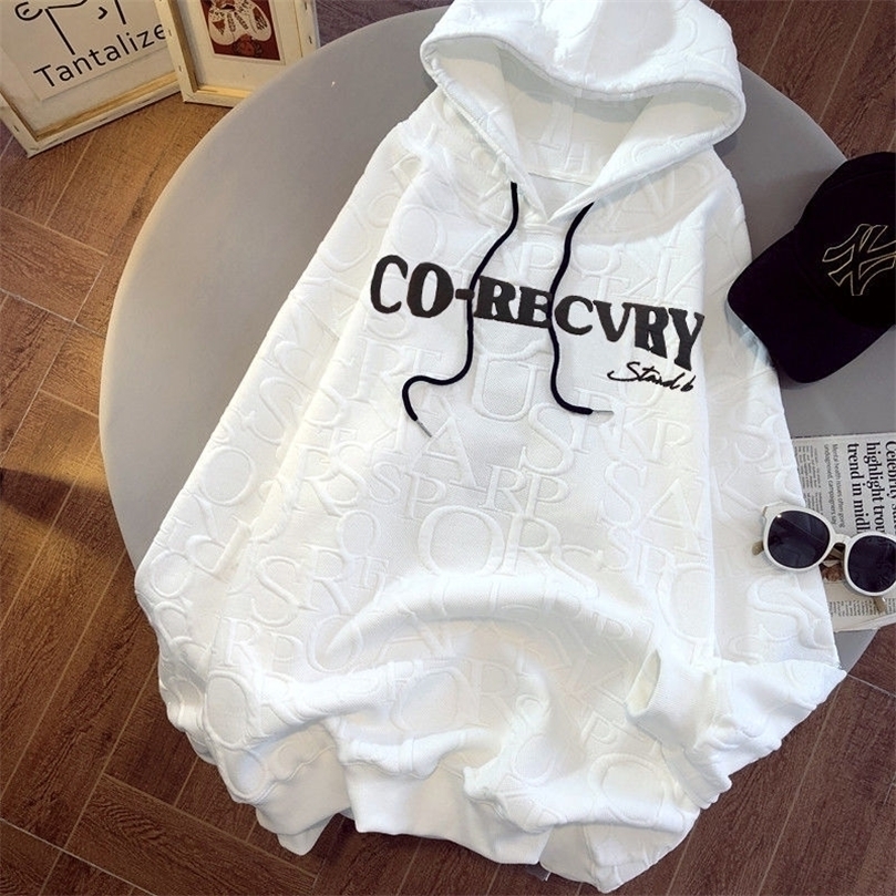 

Womens Hoodies Sweatshirts European and American high street sweater women spring autumn thin hooded ins br lazy wind oversize couple jacket 221010, No pattern