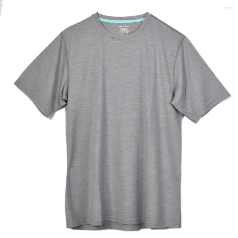 

Men' Sweaters Men' Merino Wool Short Out Door Crew T Shirts Lightweight Athletics Summer Breathable Wicking Sleeve Base Tee, Black