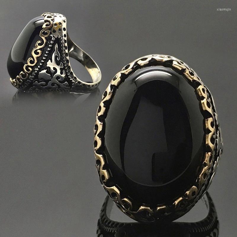

Wedding Rings Retro Ring Black Zircon Engagement For Women Men Gift
