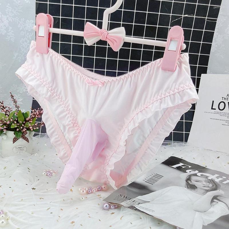 

Underpants Pink Lolita Sweet Women Men Briefs Thongs All Seasons Daily Gay Shorts Sissy Cute Bullets Separation Bag Underwear, Green