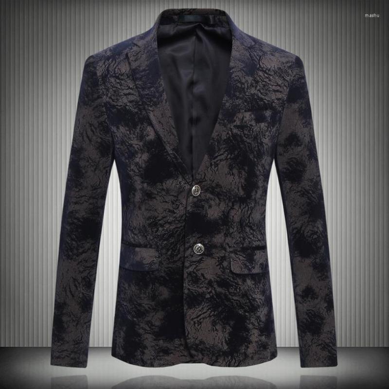 

Men' Suits Men' Jacket 2022 Corduroy Blazer Fashion Printed Casual Suit Floral Velvet Slim Fit, Same as photo