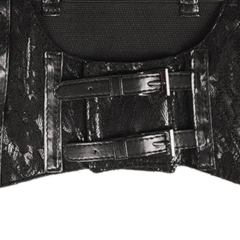 

Belts Fashion Women's Waist Belt Underbust Corset PU Leather Cummerbund Punk, Black