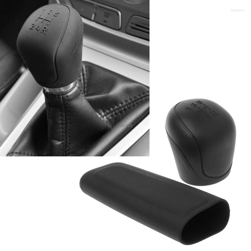 

Interior Accessories 2PCS/SET Universal Manual Car Silicone Gear Head Shift Knob Cover Collars Handbrake Grip Hand Brake Covers Case