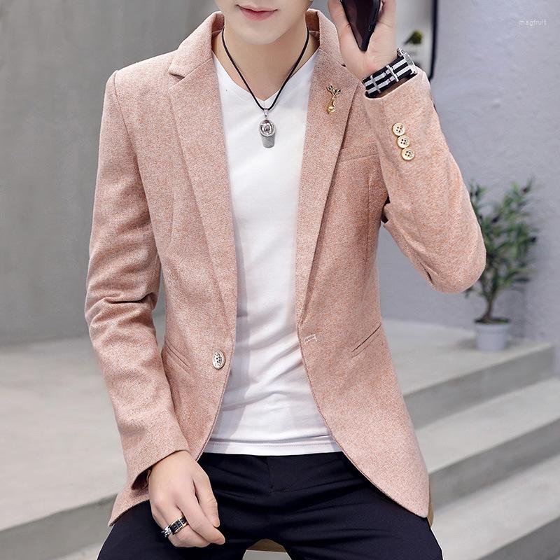 

Men's Suits Spring And Autumn Solid Small Men's Slim Youth Casual Jacket Men Clothing Jackets For Blazer Masculino Blazers, Blue