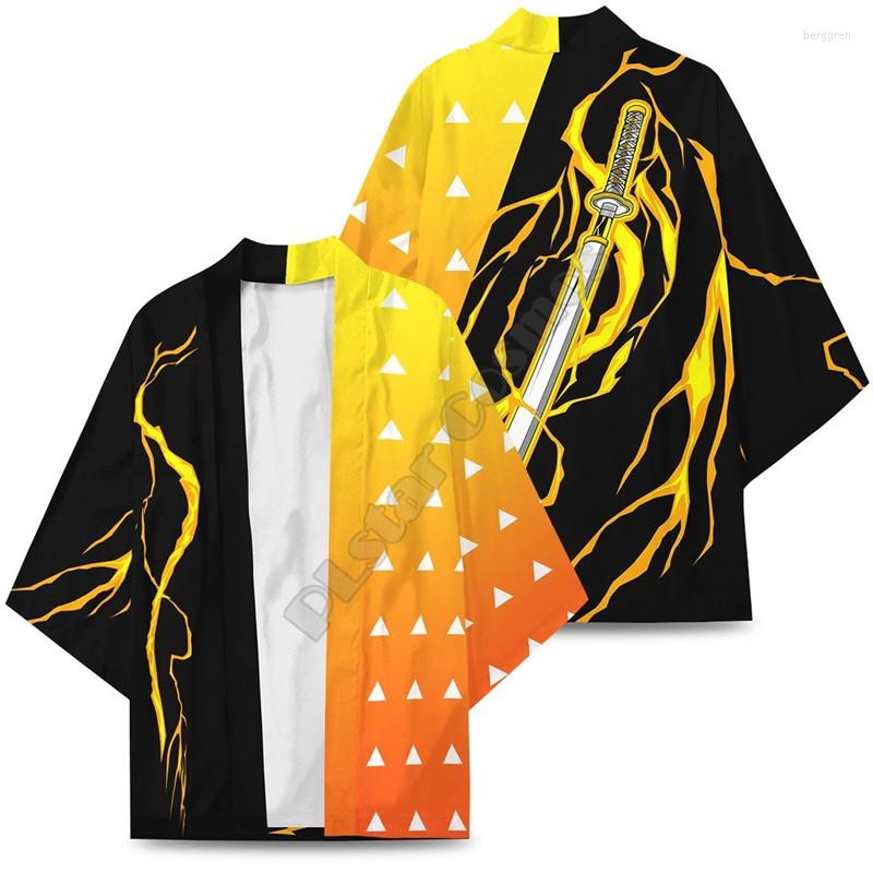 

Men' Casual Shirts Zenitzu Sword Style Kimono Women For Men Cardigan Cosplay Kawaii Soft Japan Clothes Summer Unisex Shirt