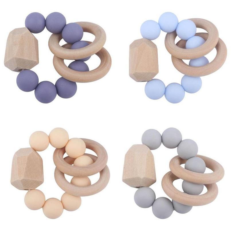 

Pacifier Holders Baby Clips Silicone Teether Grinding Toys Wooden Diy E2572