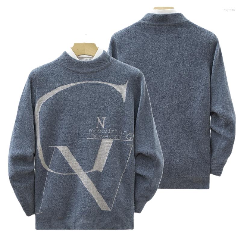 

Men's Sweaters Men's Long Sleeve Sweater Crew Neck Knit Fashion Slim Fit Comfortable Versatile Top, Blue grey