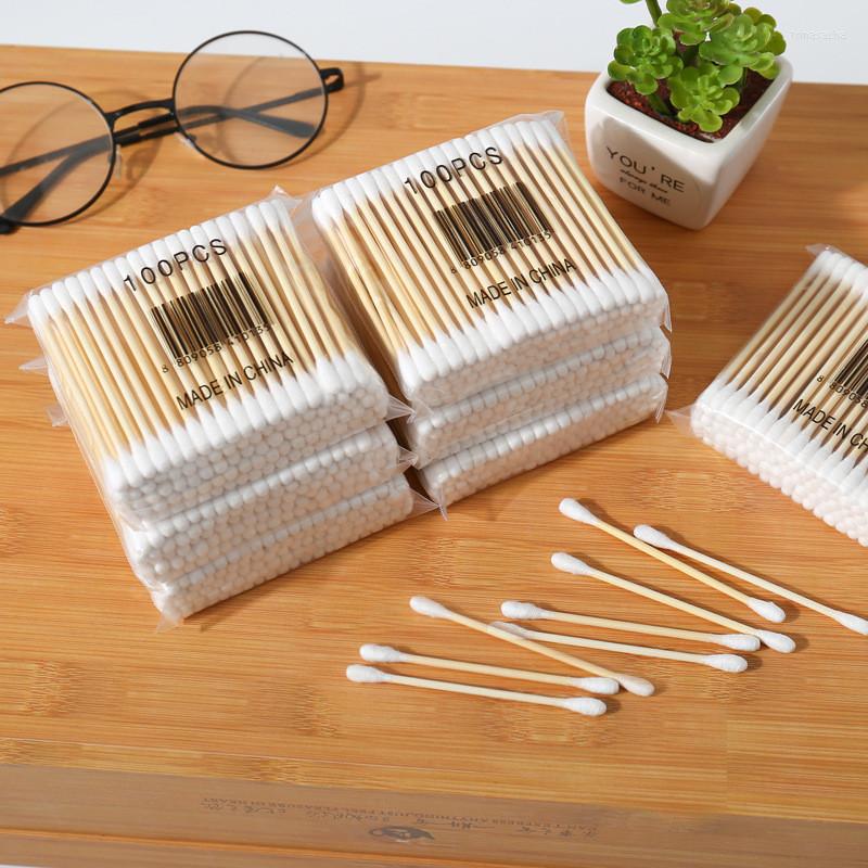 

Makeup Sponges Double Head Wood Cotton Swab Women Lipstik Buds Tip Sticks Nose Ear Cleaning Health Care Tools Bastoncillos Oidos