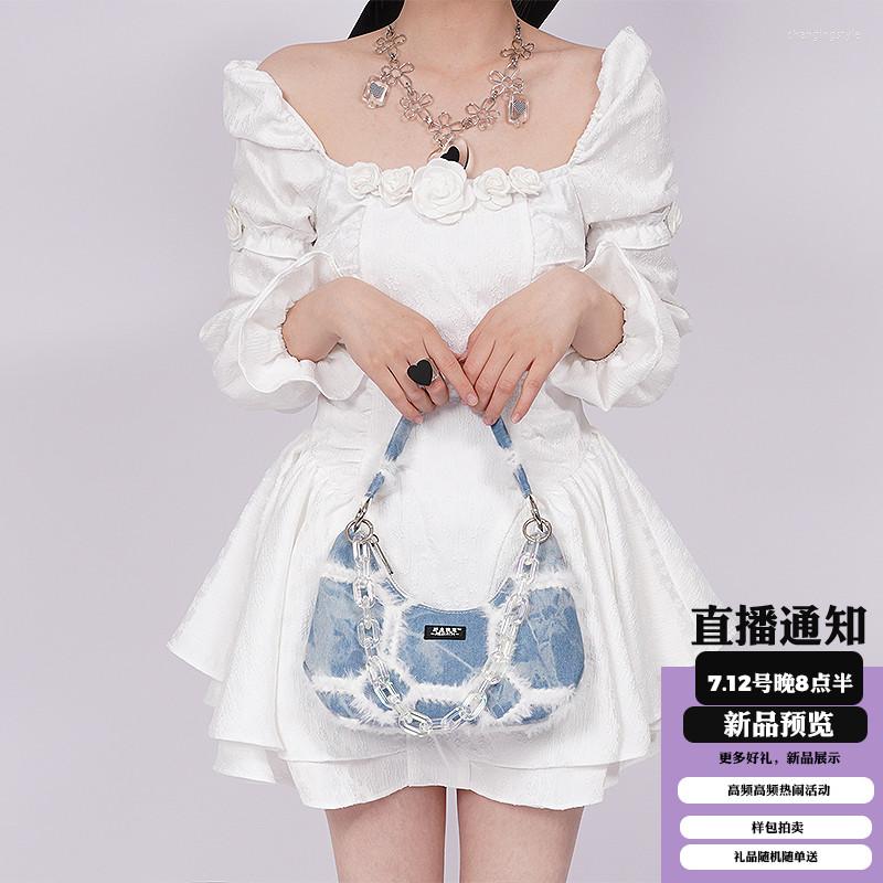 

Waist Bags COY REBIRTH Wild Set Y2K Sweet Cool Spice Denim Retro Armpit Premium One Shoulder Crossbody Ladies Bag