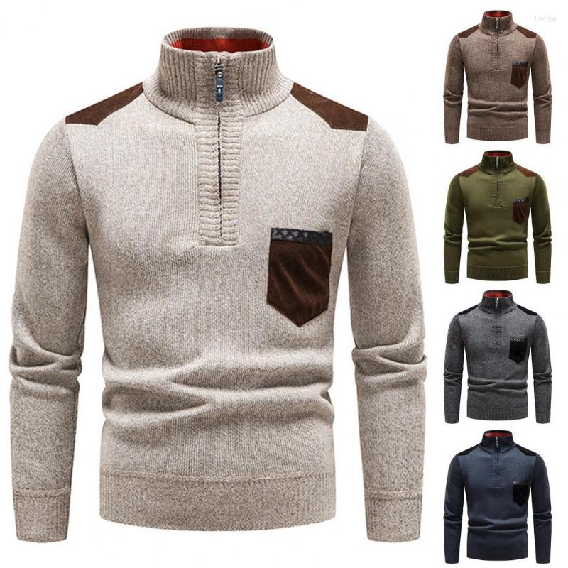 

Men's Sweaters Knitting Fashionable Warm Elastic Spring Sweater Anti-shrink Autumn Retro For Daily Wear, Beige