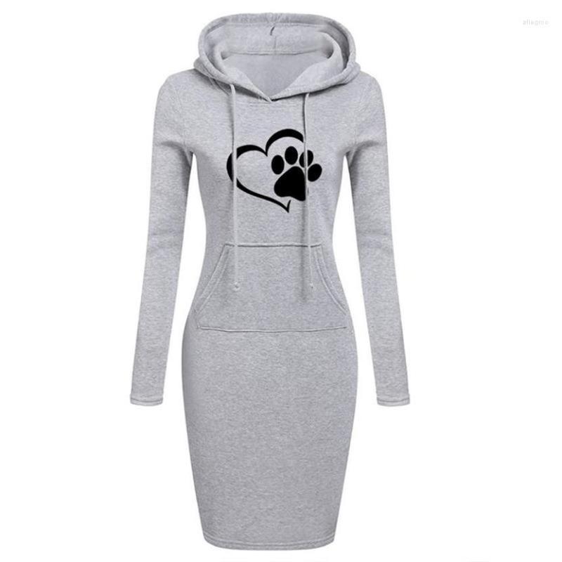 

Casual Dresses Heart Dog Autumn Winter Women Hoodies Long Sweatshirts 2022 Patchwork Fashion Female Hoodie Tops Causal Feminino Coats, Black