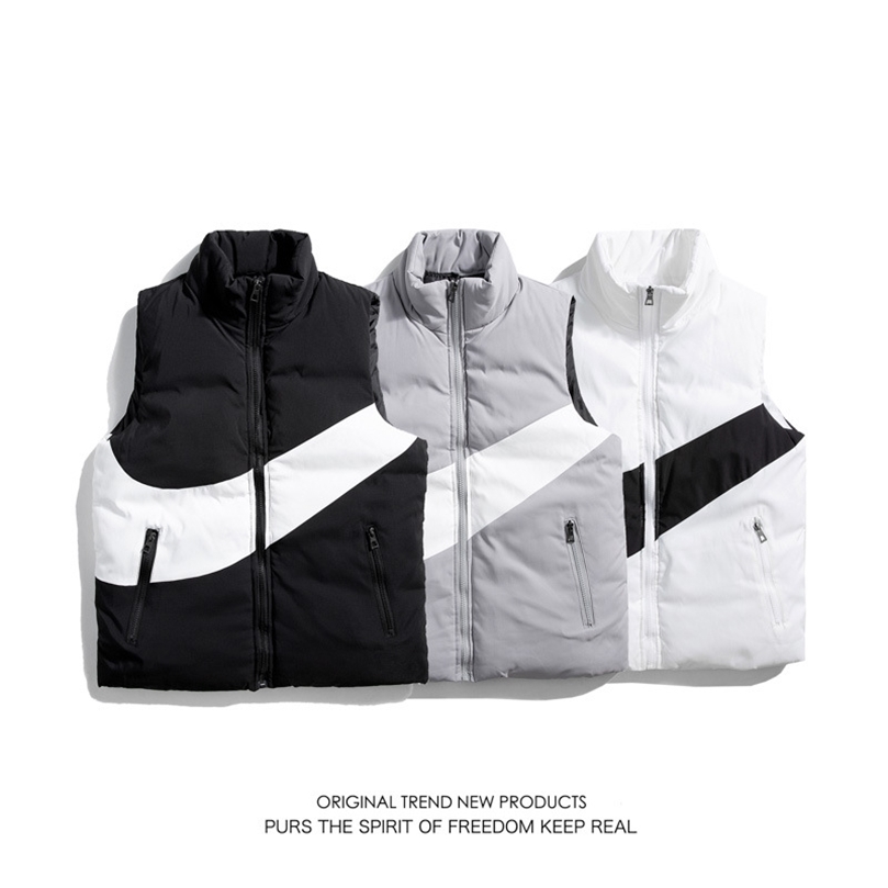 

Mens Vests Autumn and Winter Puffer Down Cotton Casual Sleeveless Jacket Warm Lightweight Man Waistcoat Tops for Male Outerwear 221010, White 02