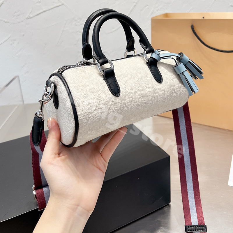 

Women Shoulder Bags Modern Classic Handbag Temperament Totes Preppy Striped Straps Cross Body Shopping Wallet Card Holder 4 Colors, White