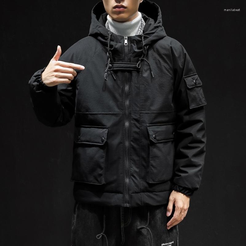 

Men's Down 2022 Winter Fashion Thicken Warm Men Coat Oversize Parkas Cotton Padded Male Jackets Loose Casual For Outerwear B593, Sky blue