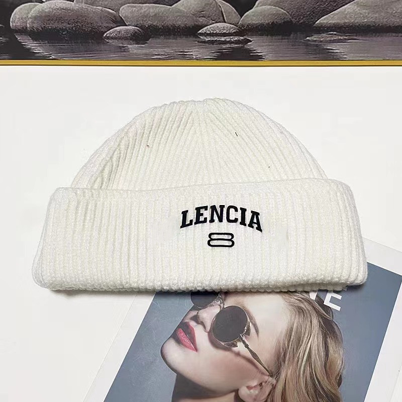 

Knitted Hat Women's Autumn and Winter Korean-Style Letter Embroidery Woolen Cap Warm All-Matching Pullover Ear Protection Beanie Hat Men's Fashion, With logo
