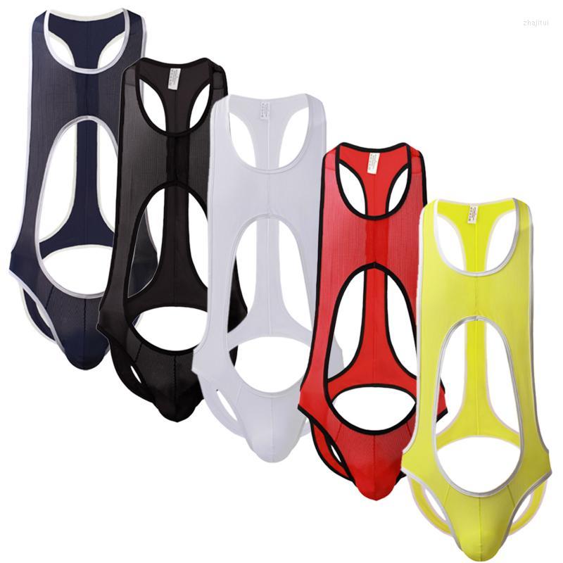 

Women's Sleepwear Women's Men's Sexy Underwear Boxer Conjoined Boxers Mesh Breathable Fart Briefs Underpants Xmas, Black