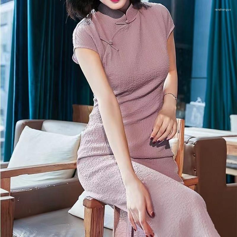

Ethnic Clothing Fashion Oriental Women's Cheongsam Tang Han Retro Summer