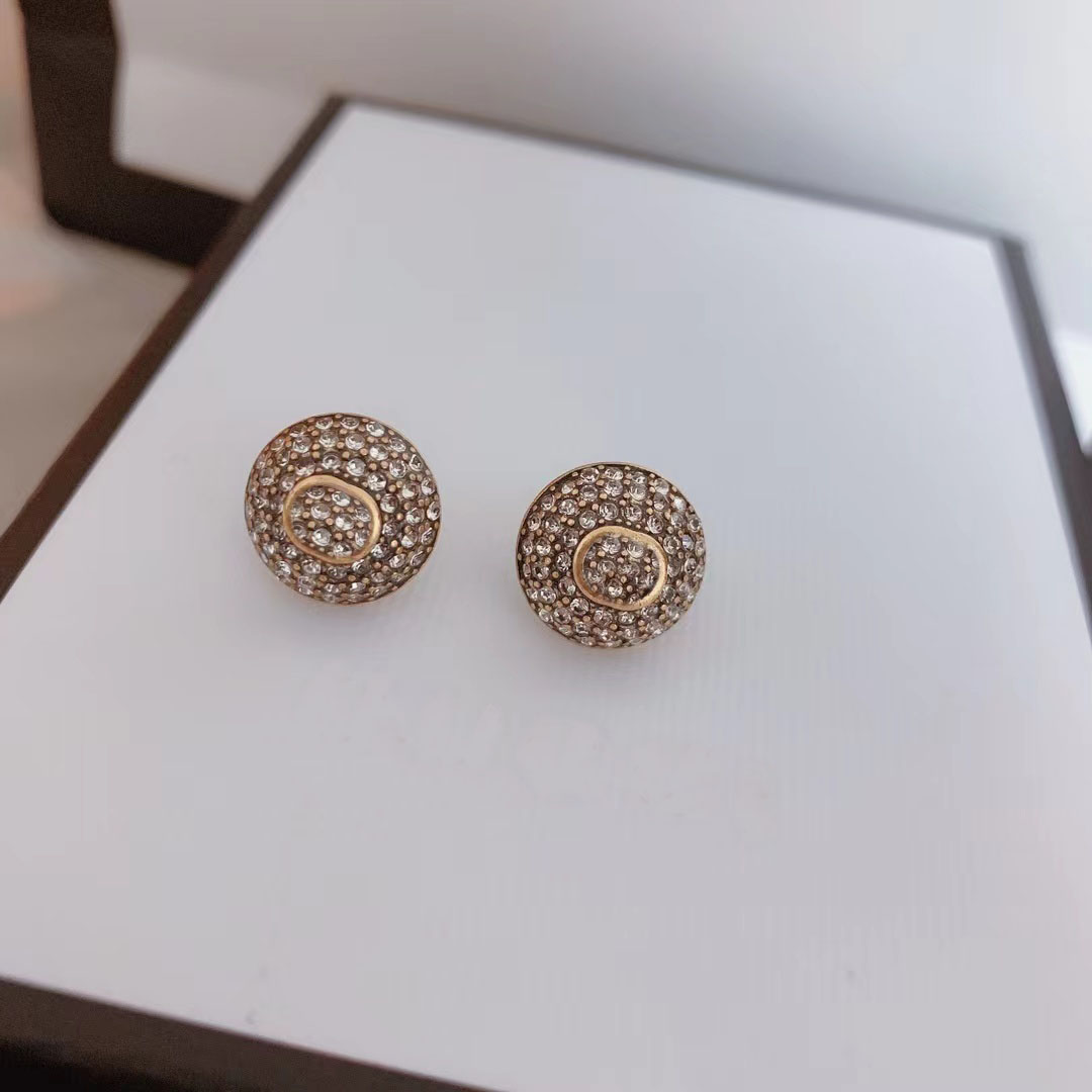 

2022 New Stud Earrings Fashion Luxury Brand Classic Simple Brass Diamonds Ladies' Wedding Party Couple Gifts Designer Jewelry Excellence Quality
