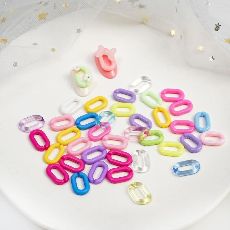 

Nail Art Decorations Chain Clear 3d Colorful Cute Jelly Charms Aurora DIY Flat Parts Design Candy Color Manicure