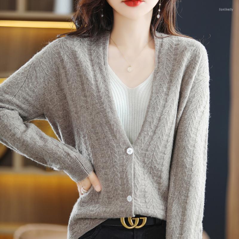 

Women' Knits Cardigan Women' Full Wool Deep V Neck Spring Loose Shawl Knit Sweater Coat, Black