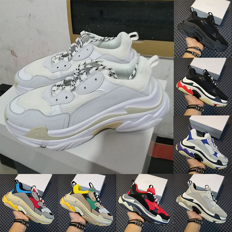 

Big Size 36-45 Triple S Running Shoes Sneakers Sports Shoe Triple White Black Grey Red Pink Green Triple-S Paris Luxurys Designers 17FW Men Women Trainers Original OG, A10 pink 36-40