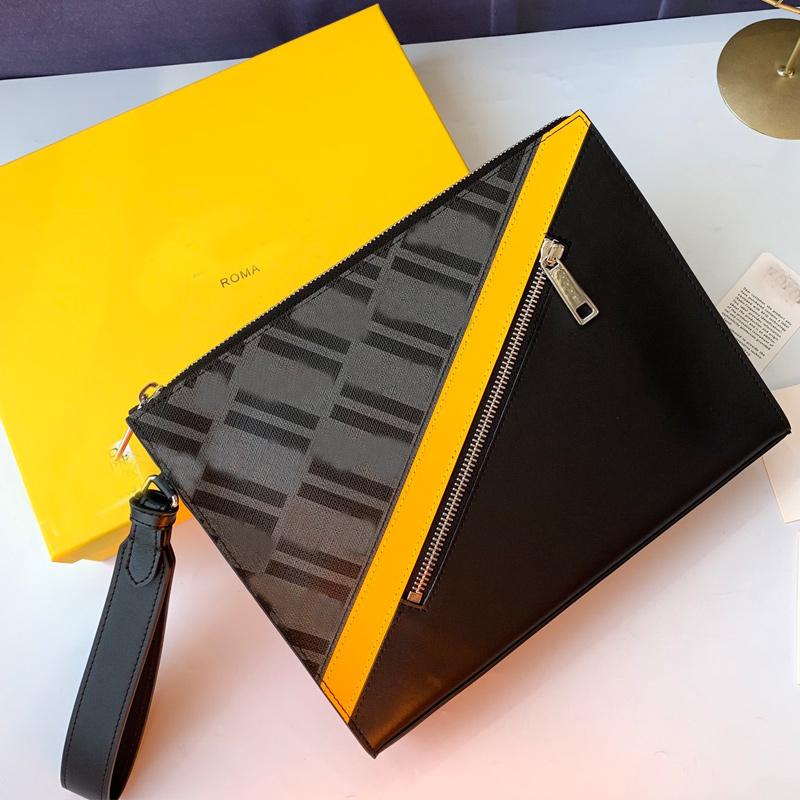 

Clutch Bag Flat Pouch Wallet Women Men Handbag Purse Genuine Leather Fashion Letter Zipper Closure Hand Bags Card Holder High Quality Large Wallets, 34*23.5*2cm