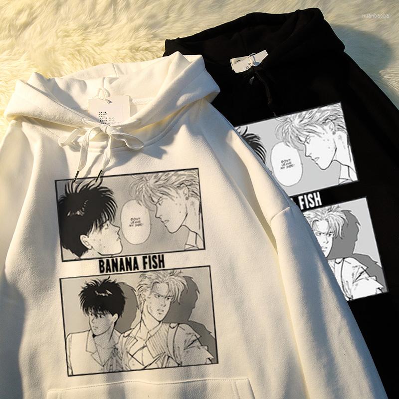 

Women' Hoodies Unisex Banana Fish Japanese Anime Hoodie Men/women Streetwear Tops Warm Funny Cartoon Sweatshirt Harajuku Hip Hop 90s Hoody