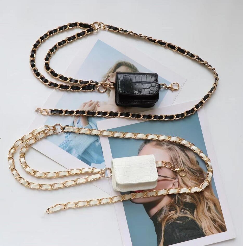 

Designer Chain Flip Waist Bag PU Mini Women Single-Shoulder Bags Fashion Leisure Coin Purse Rhombus Lattice Letter buckle latch cross body Change Purse Wallets, Customize