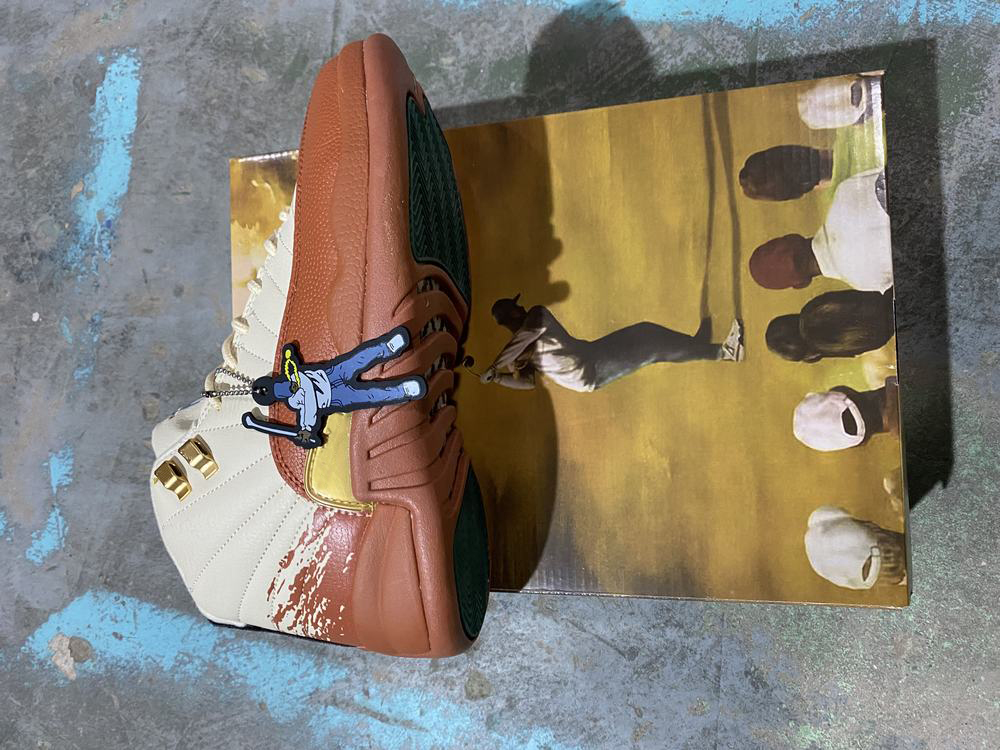 

With Box 12 Eastside Golf Basketball Shoes Men 12s Muslin Black Burnt Sunrise Sneaker, Multi