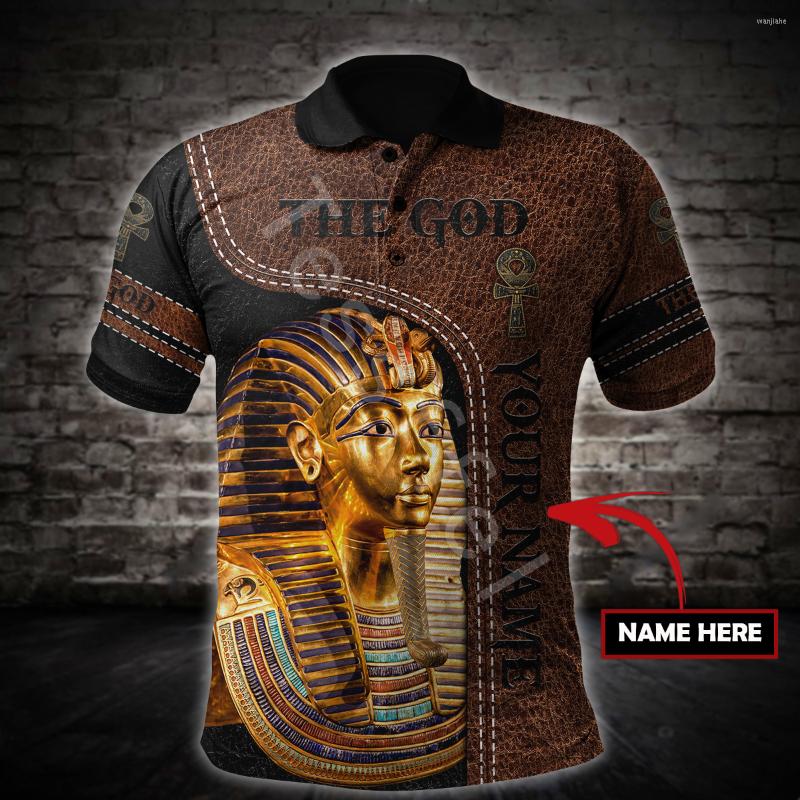 

Men' Polos Ancient Egyptian Symbol 3D Printed Fashion Summer Polo Shirts Streetwear Short Sleeve Men T-Shirt Casual Clothing
