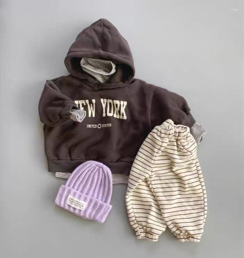 

Clothing Sets Fashion Baby Clothes Set Spring Autumn Toddler Boy Girl Casual Tops Loose Trousers 2pcs Born Outfits, Brown pants