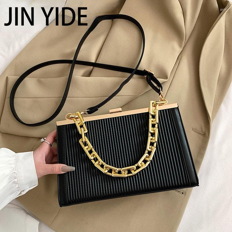 

Evening Bags Fashion Handbag For Women Trendy Metale Clip Handle Solid Leather Clutch Bag Luxury Crossbody Shoulder, Khaki shoulder bag