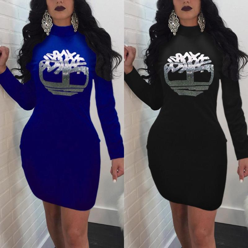 

Casual Dresses Sexy Girl Rhinestone Long Sleeve Dress Women' Party Mini Night Club, Black